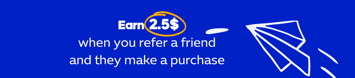 Refer and Earn 2.5$