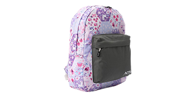 Activ Shades of Light Purple & charcoal Grey Padded Unicorn Backpack