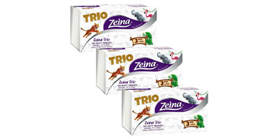 Zeina Trio Tissues - 500 Soft Tissues - 3 Pieces 