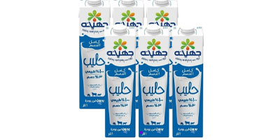 جهينة لبن كامل الدسم مالتى باك -1 لتر - 6 قطع