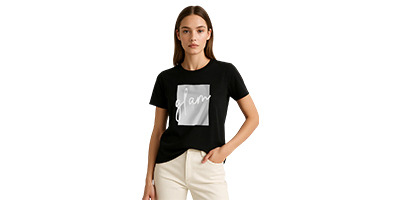 Glam Metallic Graphic T-Shirt